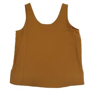 Harari Size S 100% Silk Tank Top Camisole Blouse Sleeveless Mustard Yellow